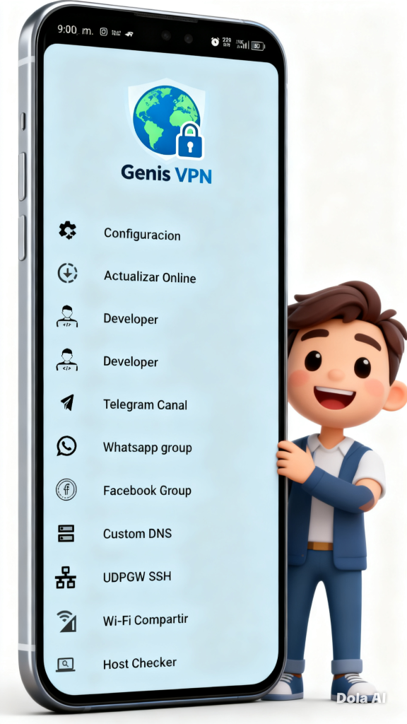 Genis VPN برای اینستا و واتساپ
