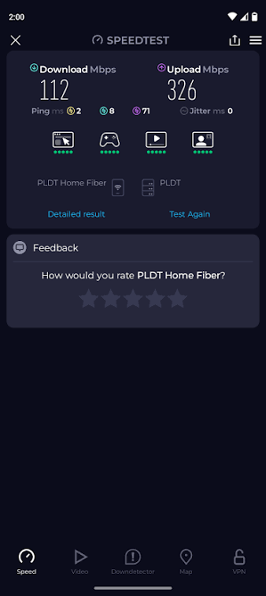 قابلیت speed test