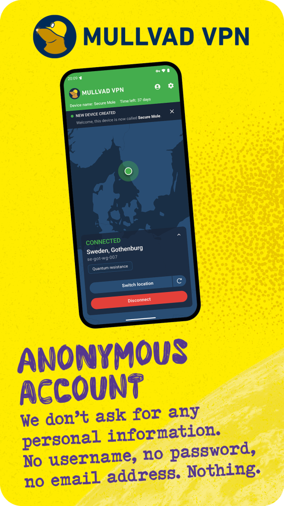 فیلترشکن Mullvad VPN