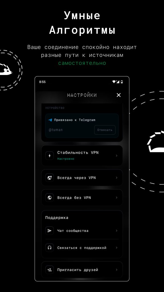 تنظیمات فیلترشکن Tuman VPN