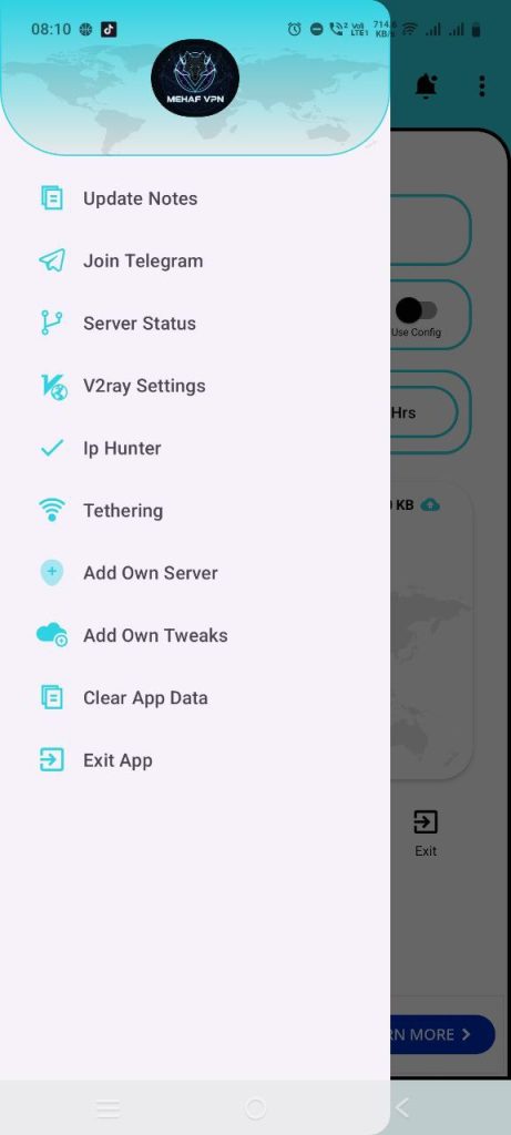 ویژگی اصلی تنظیمات mehaf VPN