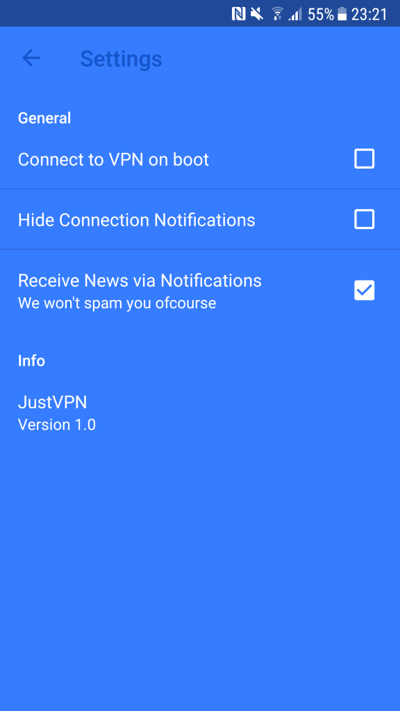 قابلیت های فیلترشکن just vpn