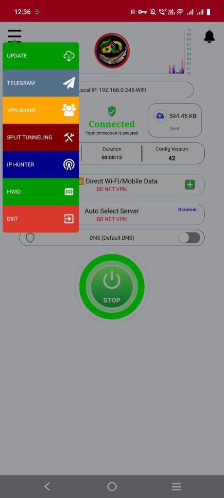 قابلیت های عالی در فیلترشکنBD VPN